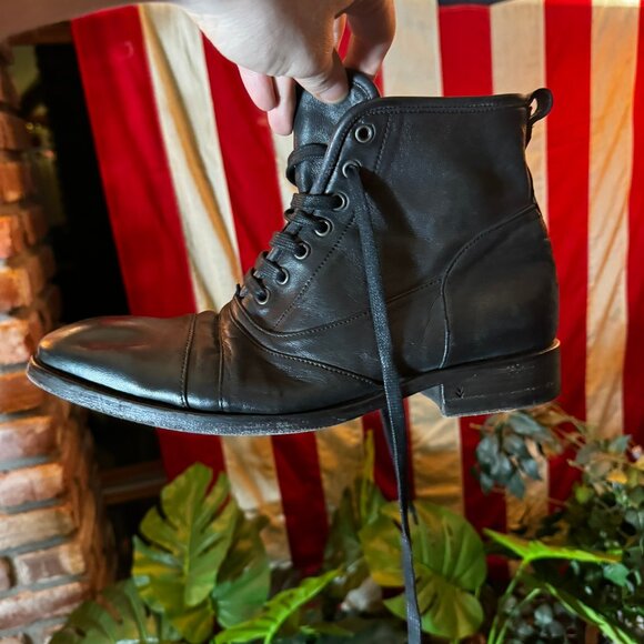 $698 JOHN VARVATOS Fleetwood Black BOOTS (sz 8.5) - Picture 7 of 10